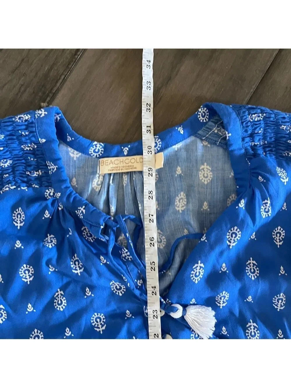 Anthropologie Beachgold Cobalt Blue Romper - Size Medium
